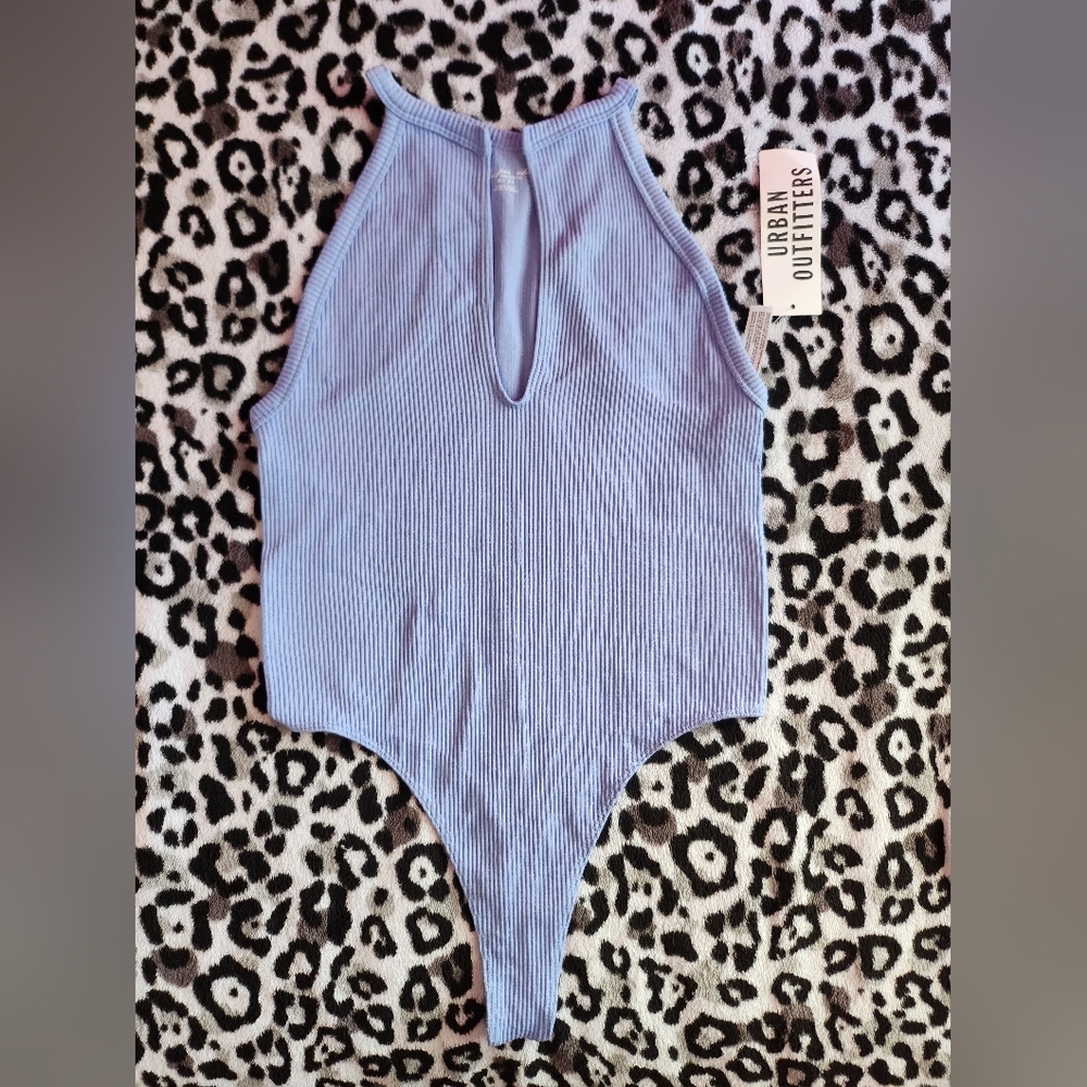 Urban Outfitters deep v neck ribbed bodysuit